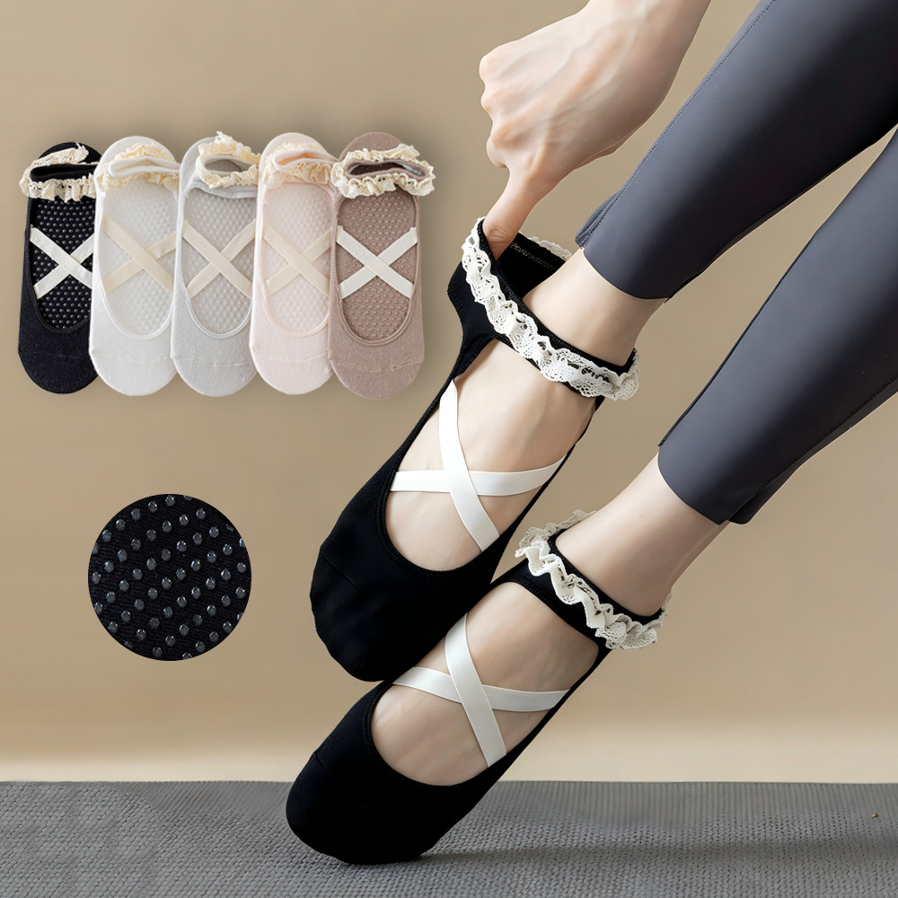 Pilates Yoga Hose - Милые кружевные носки для пилатеса, женские